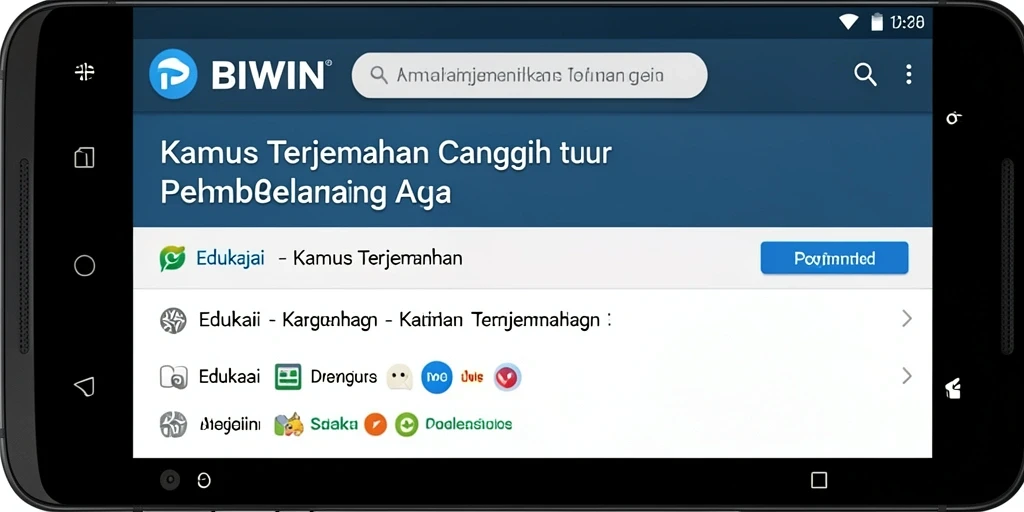 Tampilan antarmuka BIWIN yang jelas dan mudah digunakan.