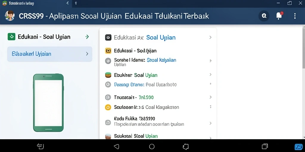 Tampilan antarmuka CRS99 dengan fitur Soal Ujian yang menarik.