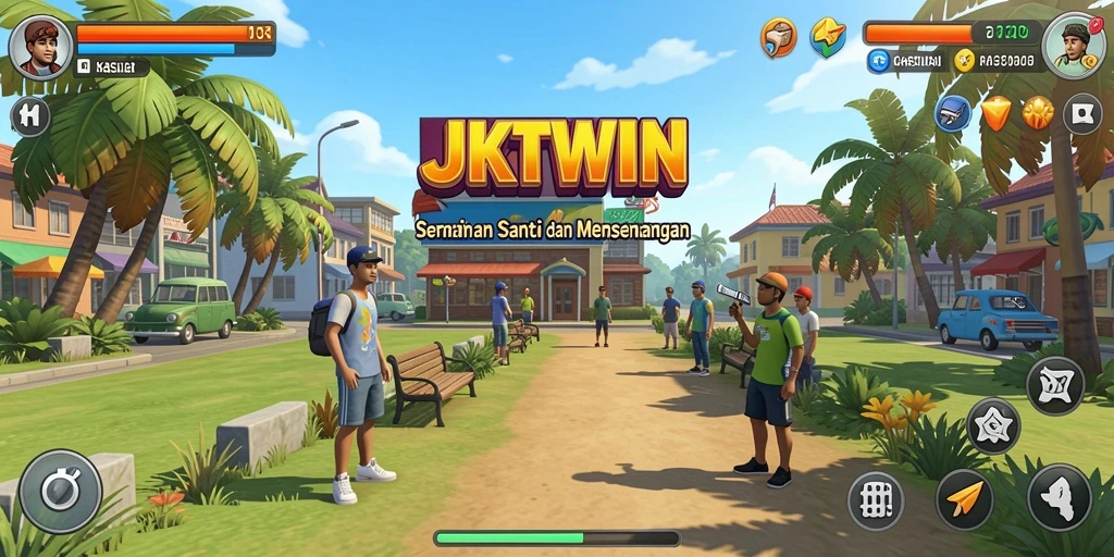 Tampilan antarmuka <strong>JKTWIN</strong> yang cerah dan menarik.