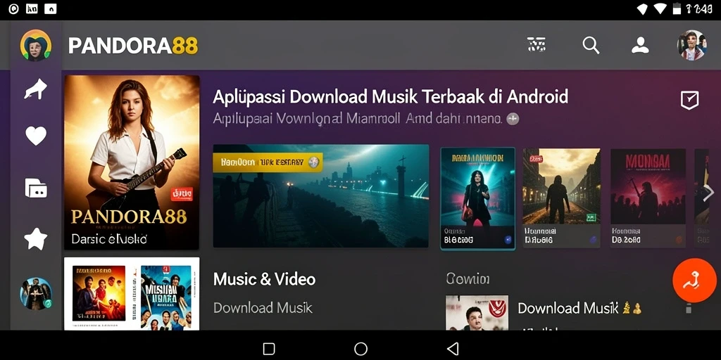 Tampilan antarmuka PANDORA88 untuk pengalaman Download Musik yang mudah dan menyenangkan.