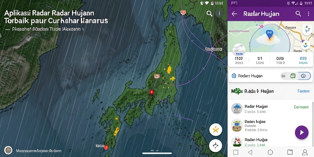 Antarmuka aplikasi PP7 menampilkan informasi radar hujan dengan jelas.
